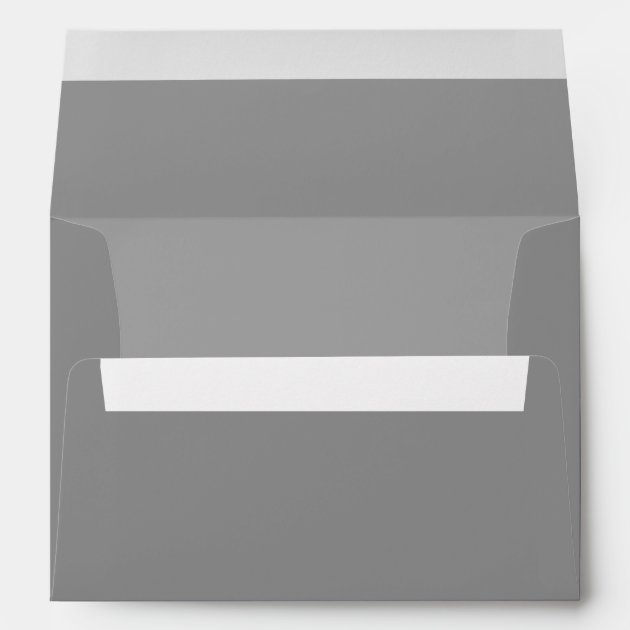 Simple Grey Modern Wedding Envelope