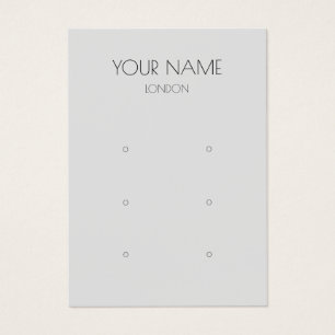 Simple grey multiple earring display card