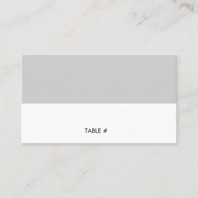Simple grey place cards - flat (Front)