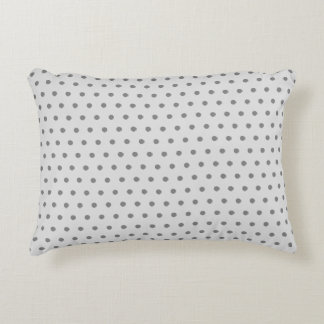 Simple Grey Polka Dot Pattern Accent Pillow