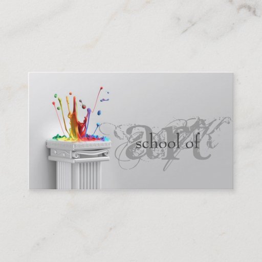 Customizable School of art or art teacher business card