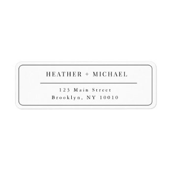 Simple Grey Typography Return Address Label by Beanhamster at Zazzle