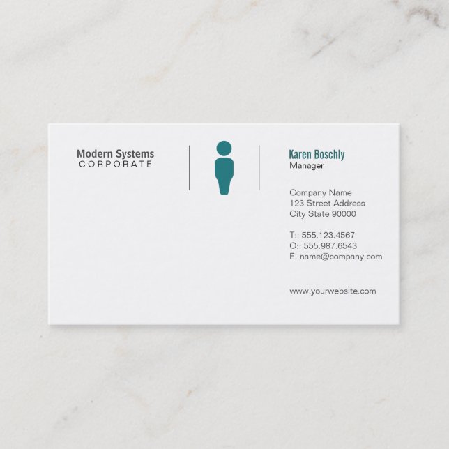 Simple Grid Business Card (Front)