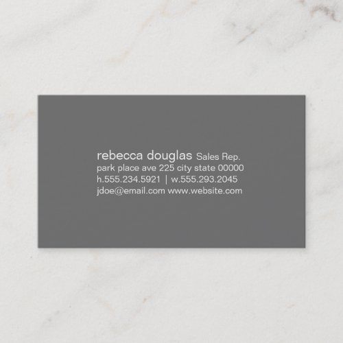 Simple Grid Text grey background Business Card
