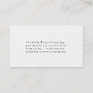 Simple Grid Text (grey) Business Card