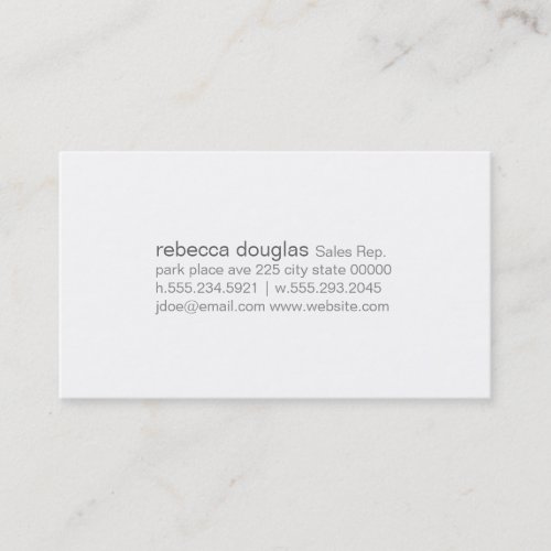 Simple Grid Text grey Business Card