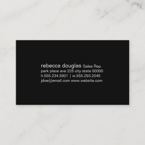 Simple Grid Text white Business Card