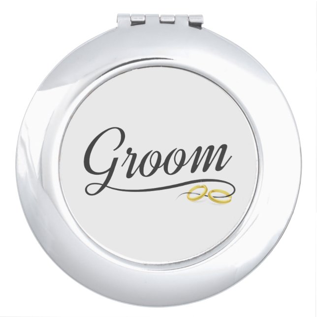 Simple Groom Floral Wedding Calligraphy | Mirror (Front)