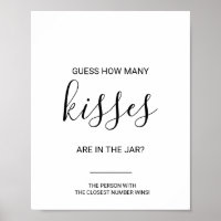 Simple Guess How Many Kisses Bridal Shower Game
