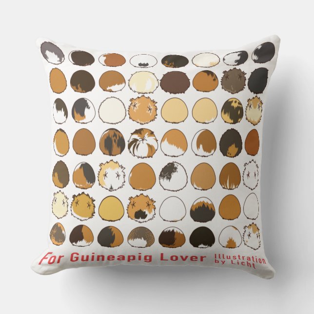 Simple Guinea Pig Hip Throw Pillow (Front)