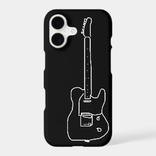 simple guitar on black iPhone 17 case