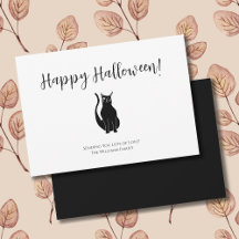 Simple Halloween Black Cat Illustration