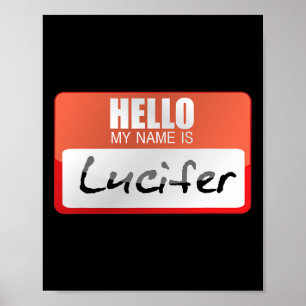Simple Halloween Costume Devil Worship My Name Is  Poster
