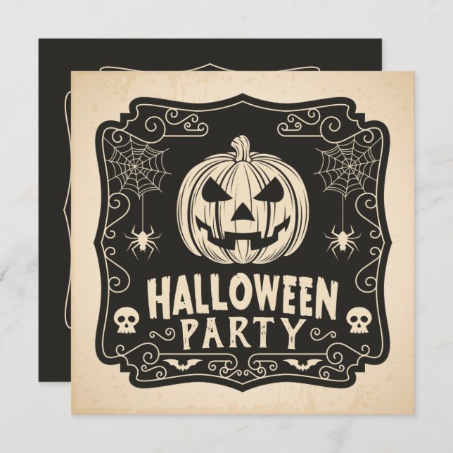 Simple Halloween Costume Party | Invitation (Front/Back)
