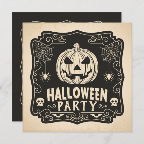Simple Halloween Costume Party  Invitation