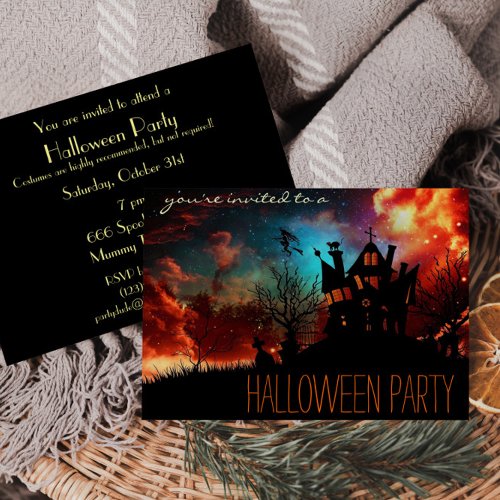 Simple Halloween Party Child or Adult Invitations