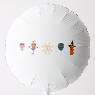 Simple Halloween Pumpkin face ghost scary Party Balloon