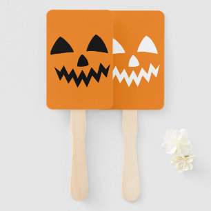 Simple Halloween Pumpkin face ghost scary Party Hand Fan