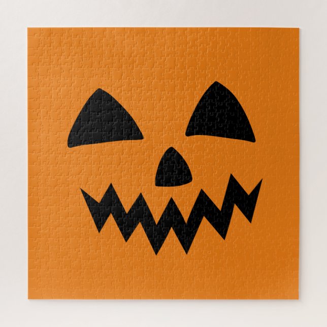Simple Halloween Pumpkin face ghost scary Party Jigsaw Puzzle (Vertical)