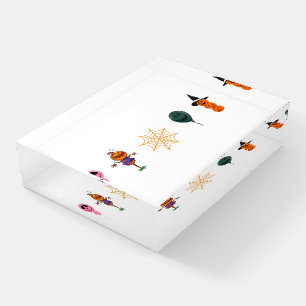 Simple Halloween Pumpkin face ghost scary Party Paperweight