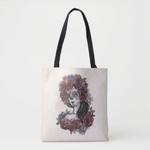 Simple Hand-drawn Dia de los Muertos Tote Bag
