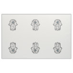 Simple Hand Drawn Floral Hamsa Hand Fabric