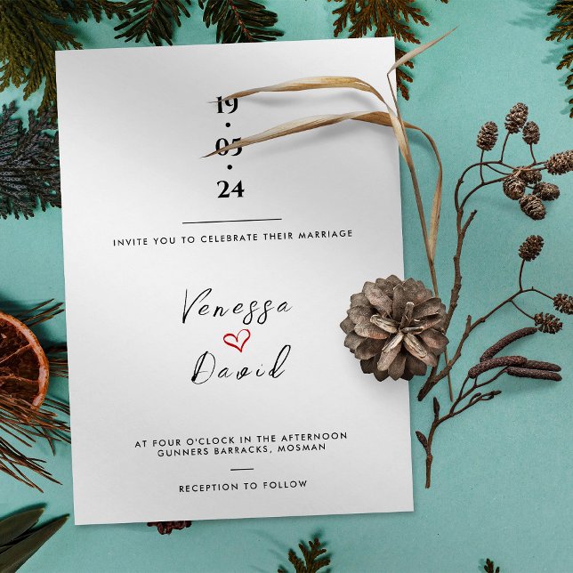 Simple Hand Drawn Heart The Wedding Of Invitation (Creator Uploaded)