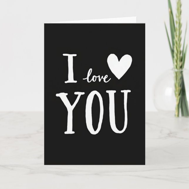Simple Hand Drawn I Love You Card (Front)