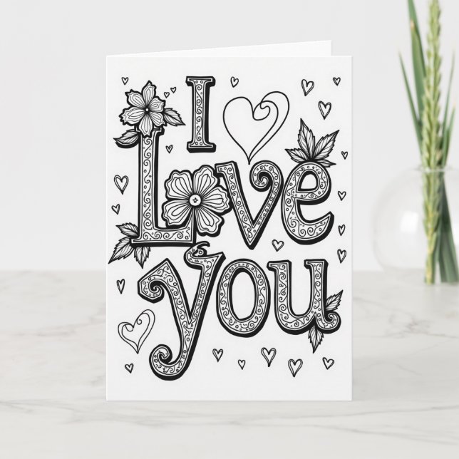 Simple Hand Drawn Love Card (Front)