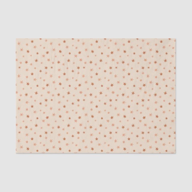 Simple Hand-drawn Scattered Holiday Stars Tissue Paper (Front)