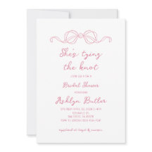 Simple Hand Drawn Shes Tying the Knot Invitation