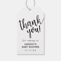 Simple Hand-Lettered Baby Shower Thank You Favor Gift Tags