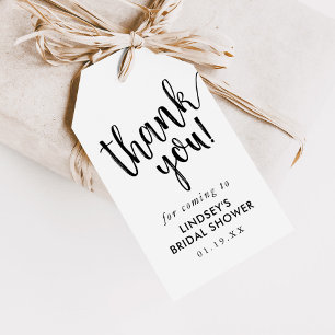 Simple Hand-Lettered Bridal Shower Thank You Favor Gift Tags