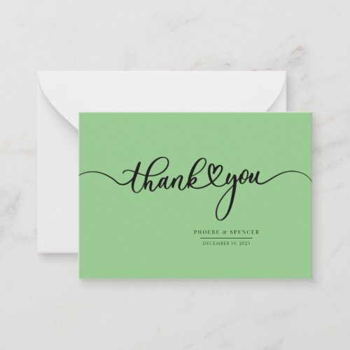 Simple Hand_Lettered  Script Thank You Note Card