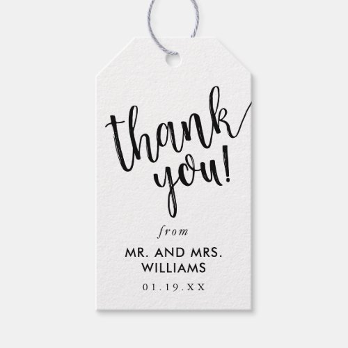 Simple Hand_Lettered Wedding Thank You Favor Gift Tags