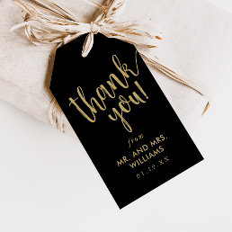 Simple Hand-Lettered Wedding Thank You Favor Gift Tags