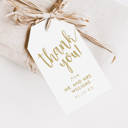 Simple Hand-Lettered Wedding Thank You Favor Gift Tags