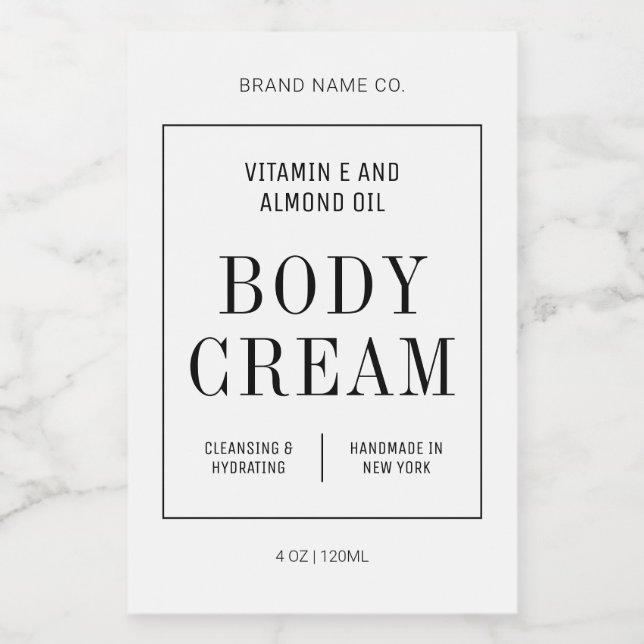 Simple Hand Soap Body Wash Lotion Waterproof Label (Single Label)