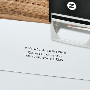 Simple Hand-writing Return Address Self-inking Stamp