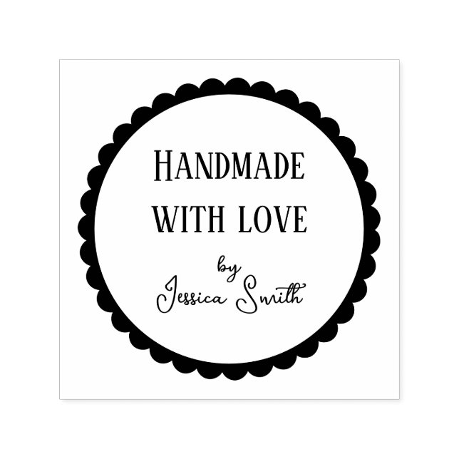 Simple Handmade with Love Craft Self-inking Stamp (Design)