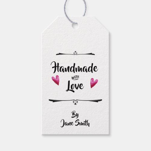 Simple Handmade with Love Gift Tags