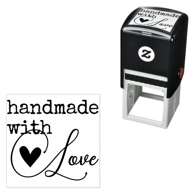 Simple Handmade with Love Heart Simple Stylish  Self-inking Stamp (In Situ)