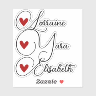 Simple Handmade with Love Heart Simple Stylish  Sticker