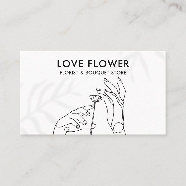 Simple Hands Flower Herbal Floral Apothecary Business Card