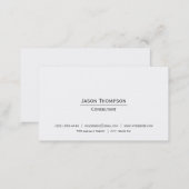Simple Handsome Professional Black and White Business Card (Front/Back)