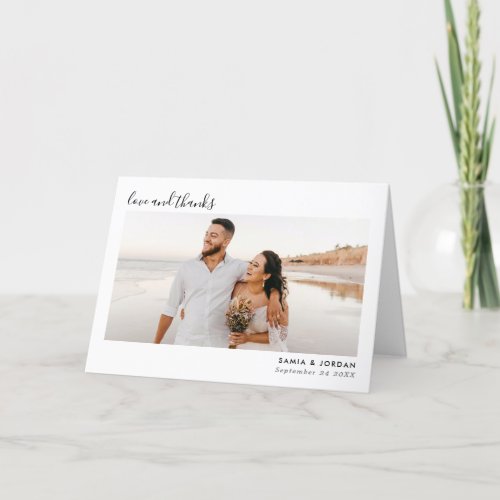 Simple Handwriiten Script 6_Photo Wedding Thank You Card