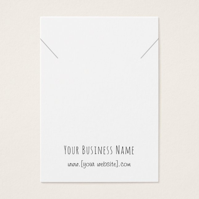 Simple Handwriting Necklace Pendant Display Card (Front)