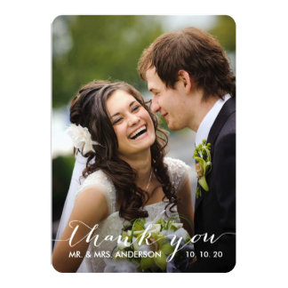 Simple Handwriting | Wedding Photo Thank You Card