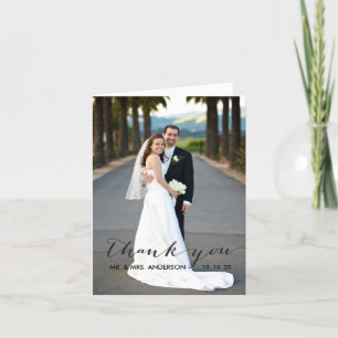 Simple Handwriting Wedding Thank You Card