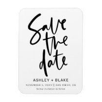 Simple Handwritten Calligraphy Save the Date Magnet